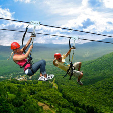 Zipline am Hunter Mountain, New York