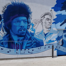 Die Blues Alley im Viertel Deep Ellum in Dallas, Texas