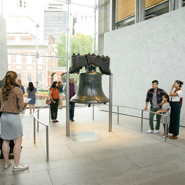 Die Liberty Bell im Independence National Historical Park in Philadelphia, Pennsylvania