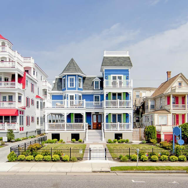 Viktorianische Architektur in Cape May, New Jersey