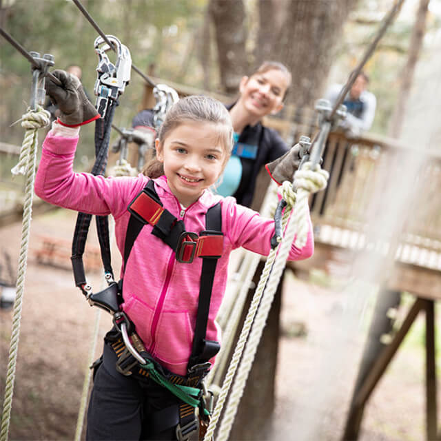 Der TreeHoppers Aerial Adventure Park in Dade City, Florida