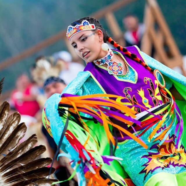 Powwow der Grand Portage Band of Lake Superior Chippewa in Minnesota
