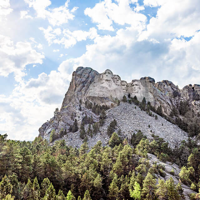 Der Mount Rushmore-Nationalpark in South Dakota