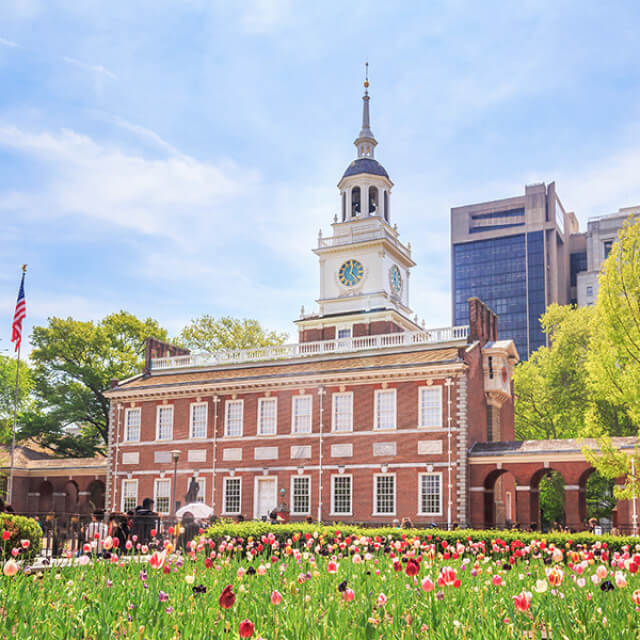 Die Independence Hall in Philadelphia, Pennsylvania