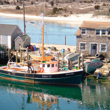 Der Menemsha Harbor auf Martha's Vineyard, Massachusetts
