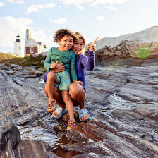 Am Pemaquid Point Lighthouse in Bristol, Maine