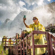 Selfie an der Cave of the Winds in Niagara Falls, New York