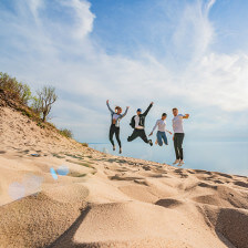 Die Sleeping Bear Dunes National Lakeshore in Traverse City, Michigan