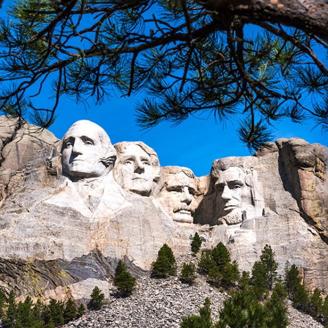 Das majestätische Mount Rushmore National Memorial in Keystone, South Dakota