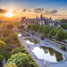 Der Biltmore Estate in Asheville, North Carolina, aus der Vogelperspektive