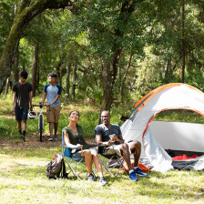 Campingtrip mit der Familie im Jay B. Starkey Wilderness Park in New Port Richey, Florida