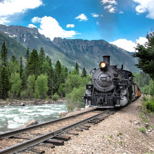 Die Durango & Silverton Narrow Gauge Railroad in Colorado