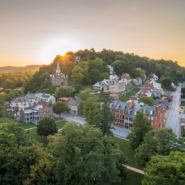 Blick auf Harpers Ferry, West Virginia