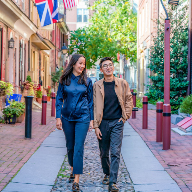 Bummel durch die historische Elfreth's Alley in Philadelphia, Pennsylvania