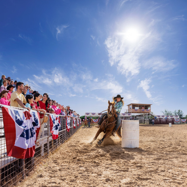 Actionreiches Rodeo in Fort Worth, Texas