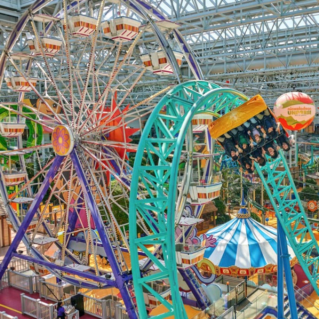 Der Themenpark Nickelodeon Universe in der Mall of America, Bloomington, Minnesota