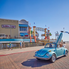 Spazierfahrt auf dem Seawall Boulevard in Galveston, Texas