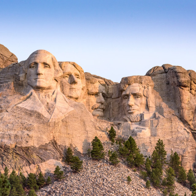 Das Mount Rushmore National Memorial in den Black Hills von South Dakota